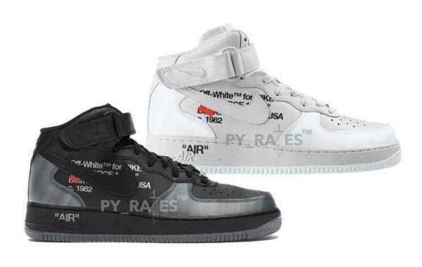 Latest 2022 Off-White x Nike Air Force 1 Mid White and Black be released In May